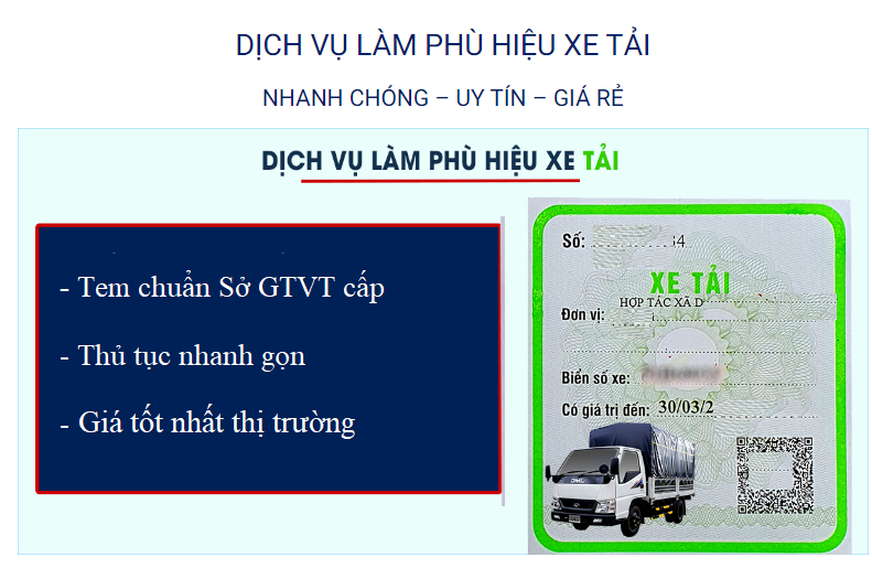 TEM PHÙ HIỆU XE TẢI